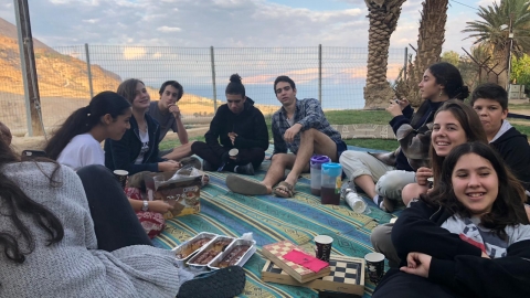 פיקניק קבוצת נערים ונערות