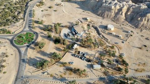 פארק נחל אמציהו תמונה ממעוף הציפור של הפארק